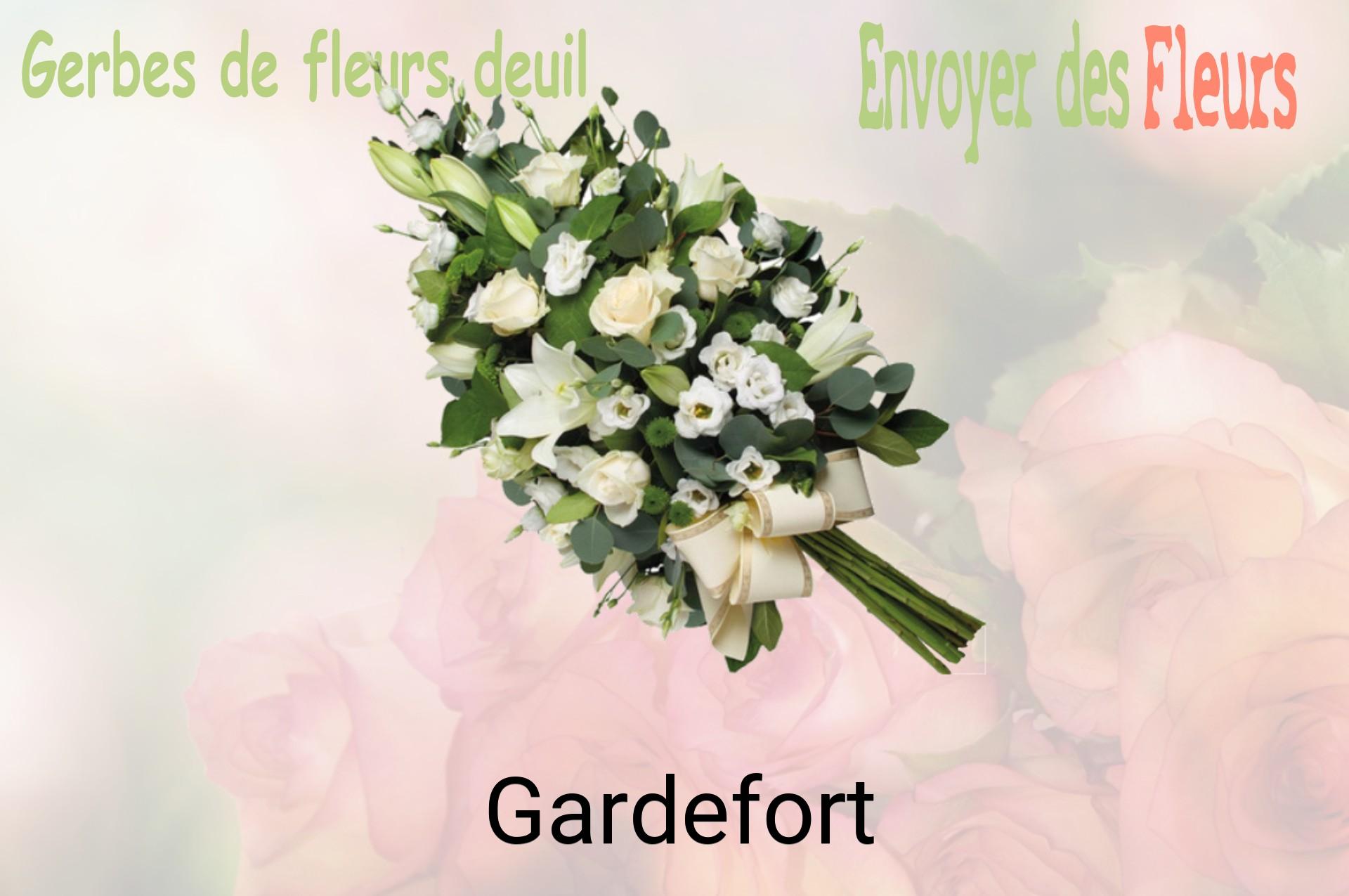 Gerbe de fleurs de deuil livrée à Gardefort